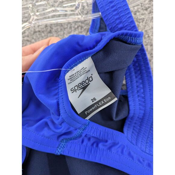 NWT Speedo Super Pro Back One Piece Competition Swimsuit size 26 New Sapphire - Picture 3 of 10
